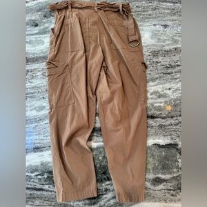 Nicole Miller Tan Brown Pants with Belt Size 12